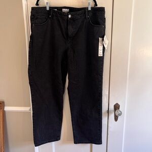 Ava & Viv high rise 90s straight Black Jeans